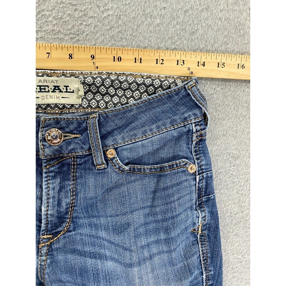 ARIAT Classic Real Boot Cut Denim Jeans Low Rise‎ Womens Size 27x32.5 Med Wash - Picture 2 of 10